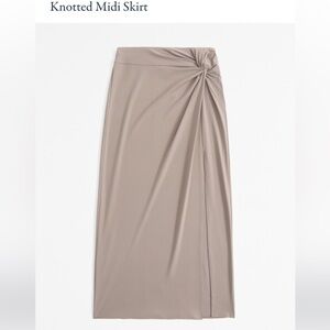 Abercrombie & Fitch Taupe Knotted Maxi Skirt
